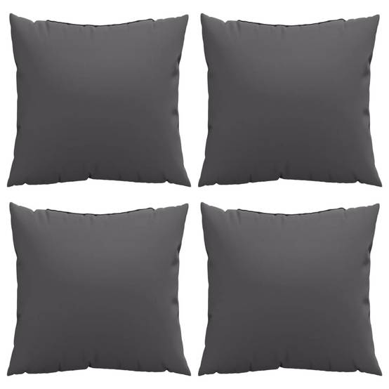 Lot de 4 Coussins de Canapé Polyester Imperméable Décoratifs pour Jardin et Salon Anthracite 40x40cm – ComfortXL Outdoor Living - Image 4