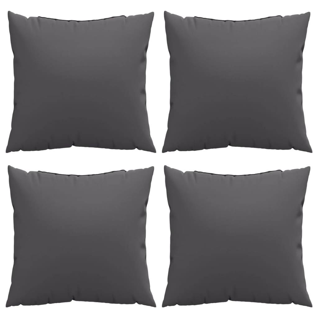 Lot de 4 Coussins de Canapé Polyester Imperméable Décoratifs pour Jardin et Salon Anthracite 40x40cm – ComfortXL Outdoor Living - Image 4