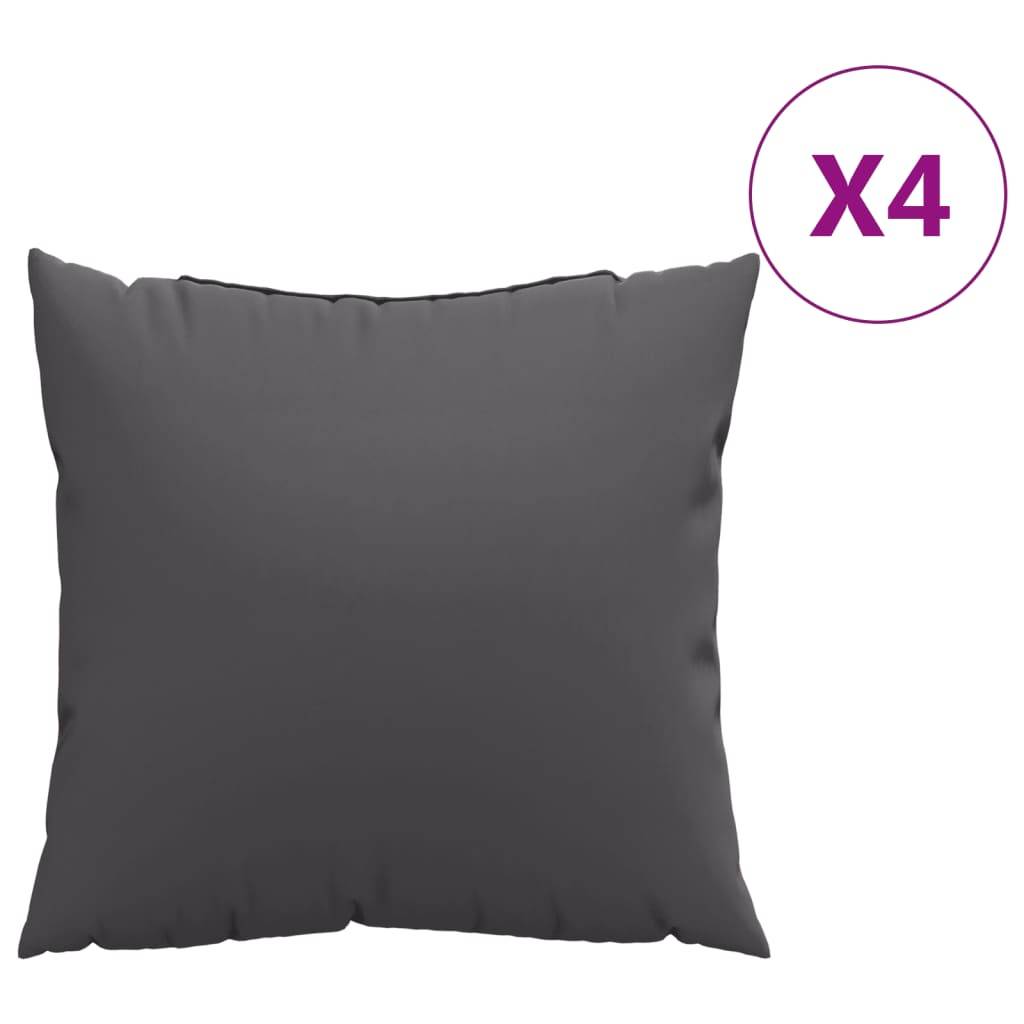 Lot de 4 Coussins de Canapé Polyester Imperméable Décoratifs pour Jardin et Salon Anthracite 40x40cm – ComfortXL Outdoor Living - Image 2