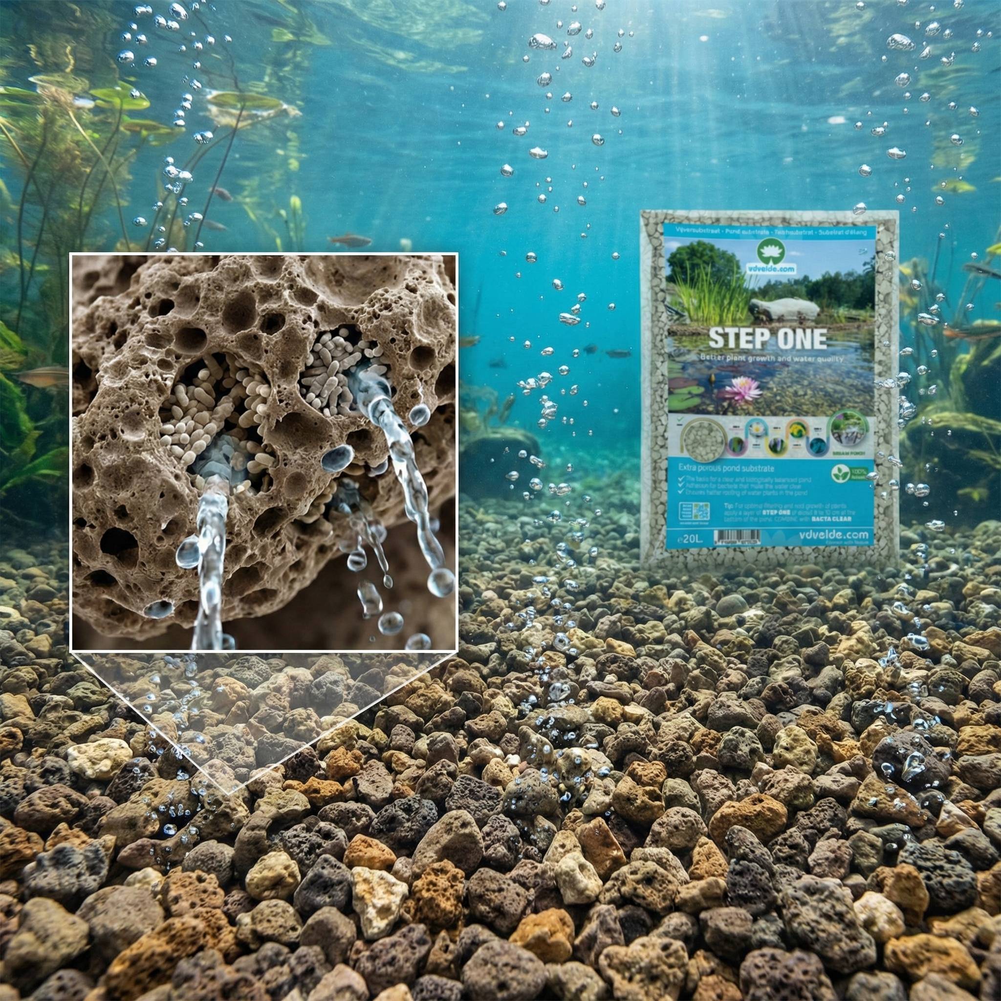 STEP ONE Substrat pour Bassin 20L - Pour plantes aquatiques - Image 3