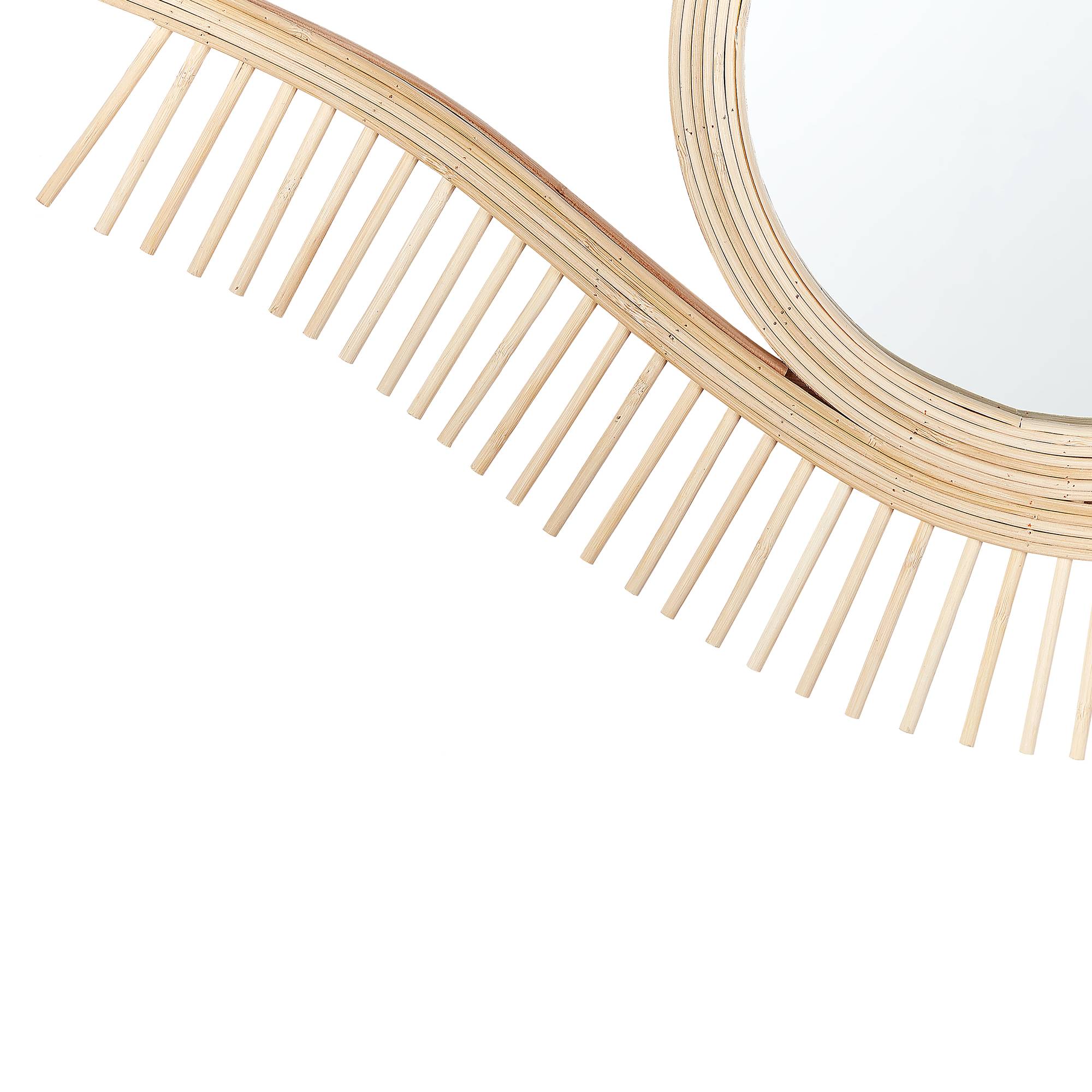 Beliani - Miroir décoratif Bambou Naturel SOYOPA - Beliani - Image 4