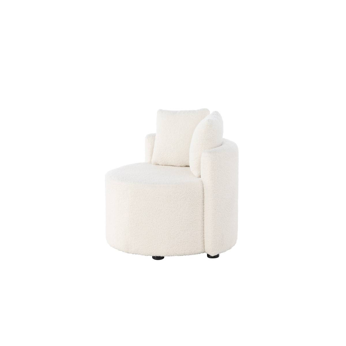 Fauteuil Enfant en Bouclette "Kelso" 59cm Blanc - Image 6