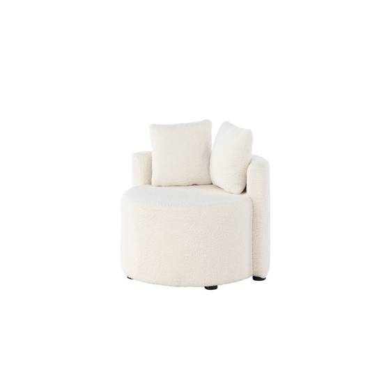 Fauteuil Enfant en Bouclette "Kelso" 59cm Blanc - Image 5
