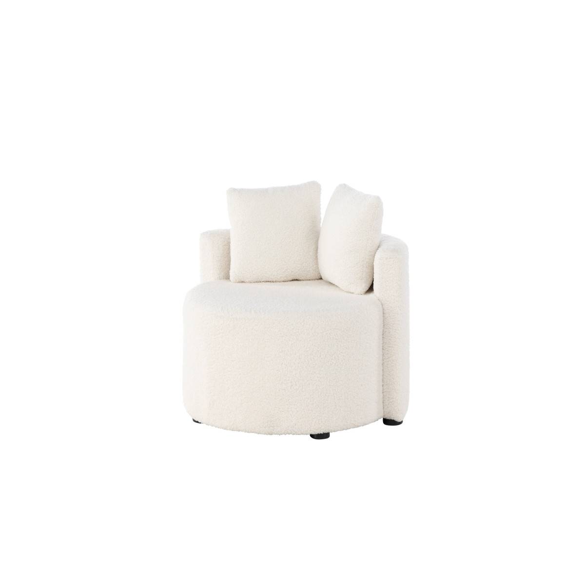 Fauteuil Enfant en Bouclette "Kelso" 59cm Blanc - Image 5