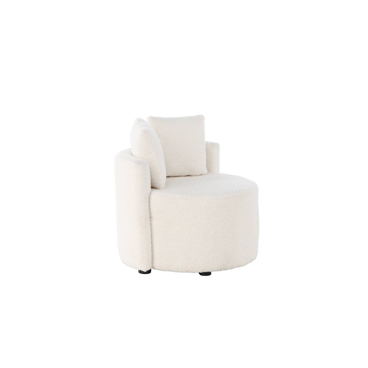 Fauteuil Enfant en Bouclette "Kelso" 59cm Blanc - Image 3