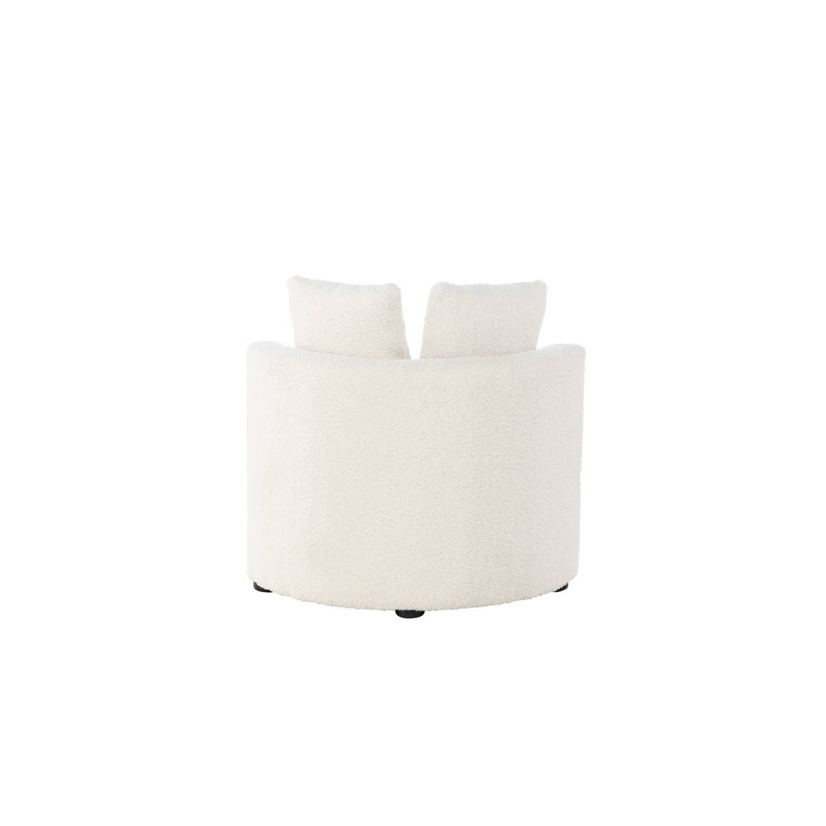 Fauteuil Enfant en Bouclette "Kelso" 59cm Blanc - Image 9