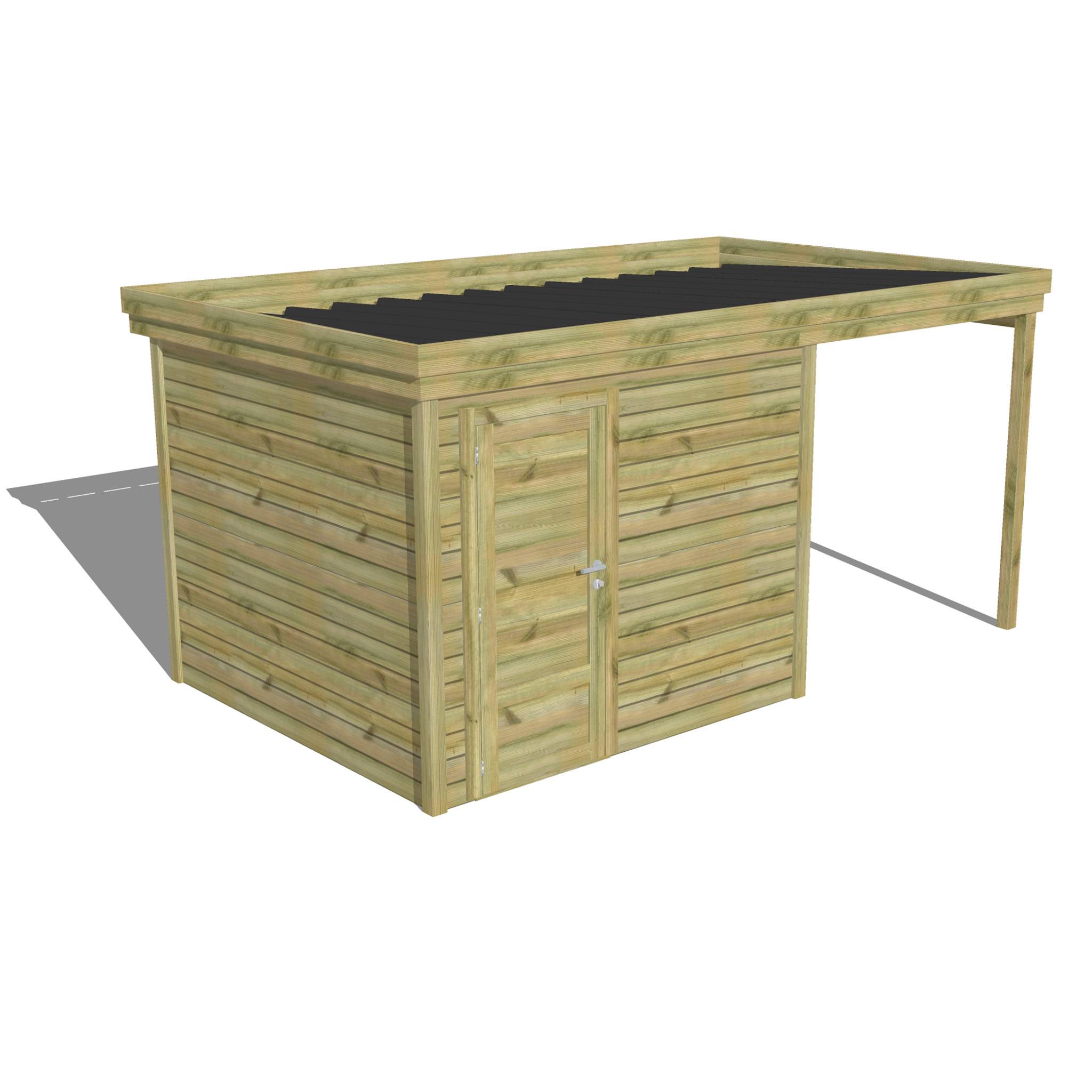 Abri Français - ABRI DE JARDIN bois autoclave 27mm - 4,64x2,64m / 12m2 - Bac acier - Abri Français - Image 1
