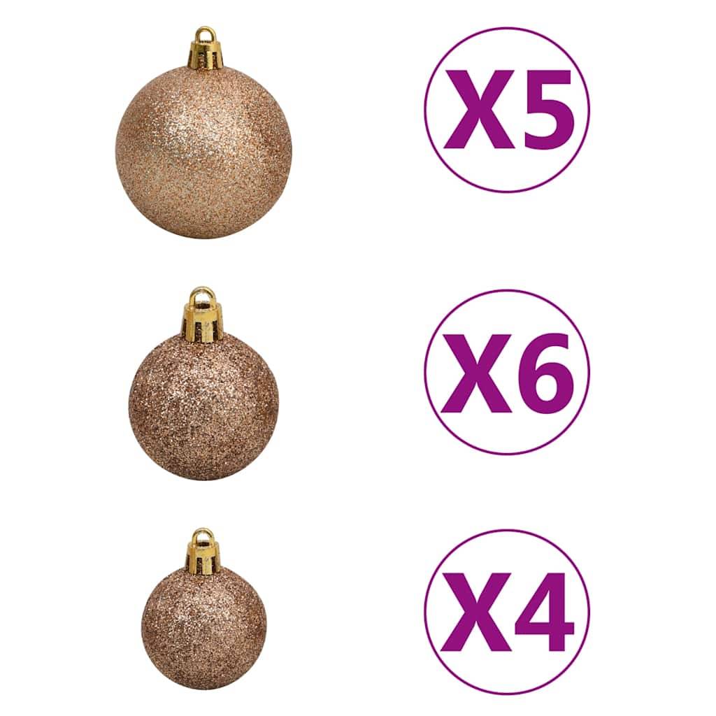 Sapin de Noël artificiel réaliste pré-éclairé LED avec boules 180 cm – ComfortXL Outdoor Living - Image 7