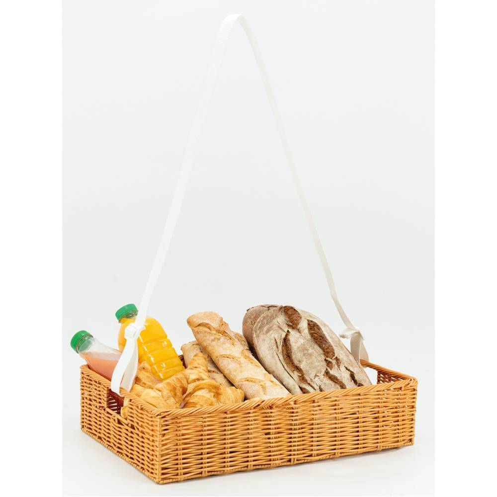 Aubry Gaspard - Panière en rotin synthétique avec passe-main Longueur 60cm Aubry Gaspard - Image 2
