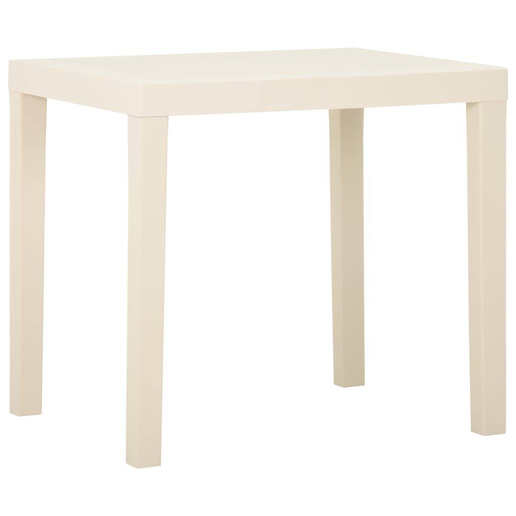 Table de jardin plastique blanc 79 x 65 x 72 cm, Poid :10kg - PANGIVO - Image 1