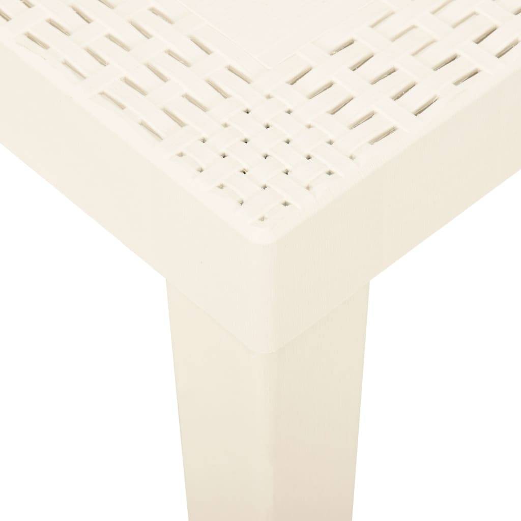 Table de jardin plastique blanc 79 x 65 x 72 cm, Poid :10kg - PANGIVO - Image 4