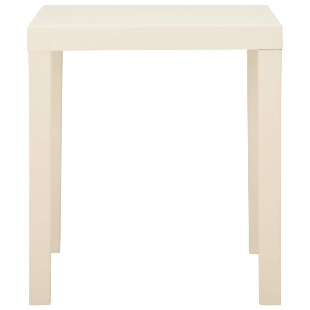 Table de jardin plastique blanc 79 x 65 x 72 cm, Poid :10kg - PANGIVO - Image 3