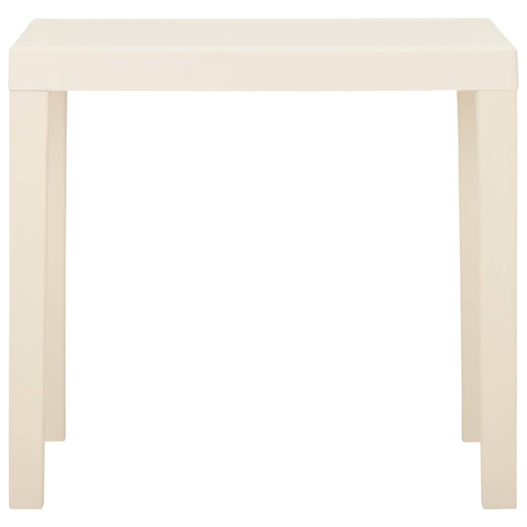 Table de jardin plastique blanc 79 x 65 x 72 cm, Poid :10kg - PANGIVO - Image 2