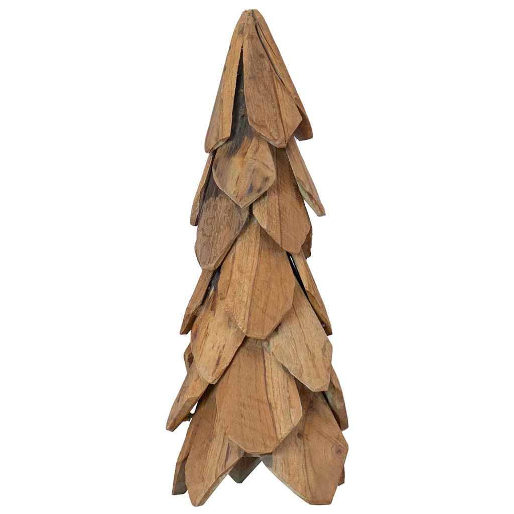 Maison Chic - Sapin de Noël | Arbre de Noël avec support Marron 51 cm Bois de teck solide Maison Chic