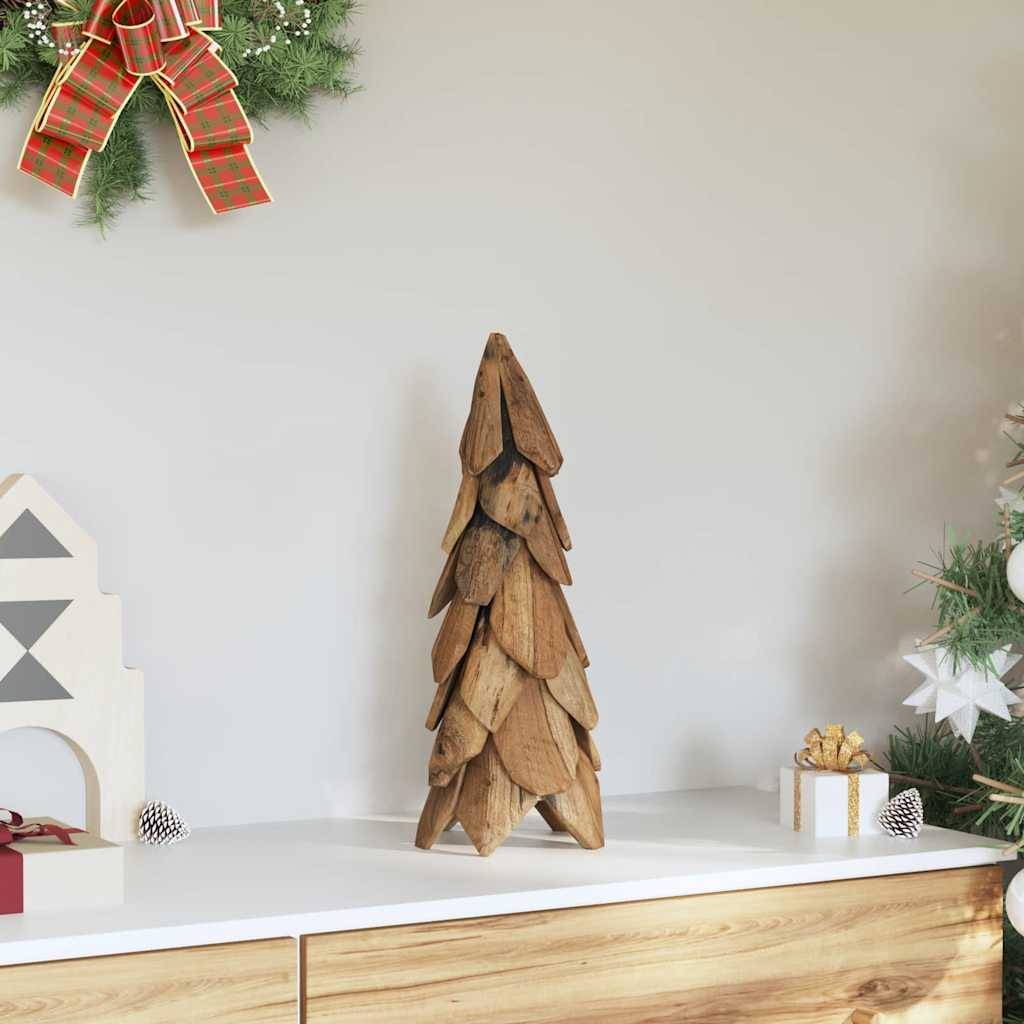 Maison Chic - Sapin de Noël | Arbre de Noël avec support Marron 51 cm Bois de teck solide Maison Chic - Image 3
