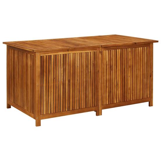 Boîte de rangement jardin bois d'acacia naturel 150 x 80 x 75 cm - PANGIVO - Image 2