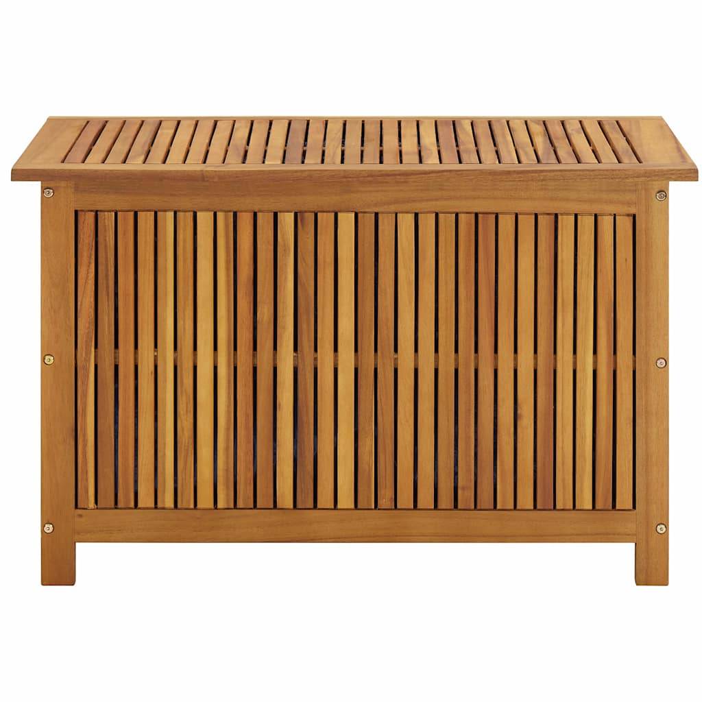 Coffre de rangement de jardin bois d'acacia naturel 90 x 50 x 58 cm - PANGIVO - Image 4