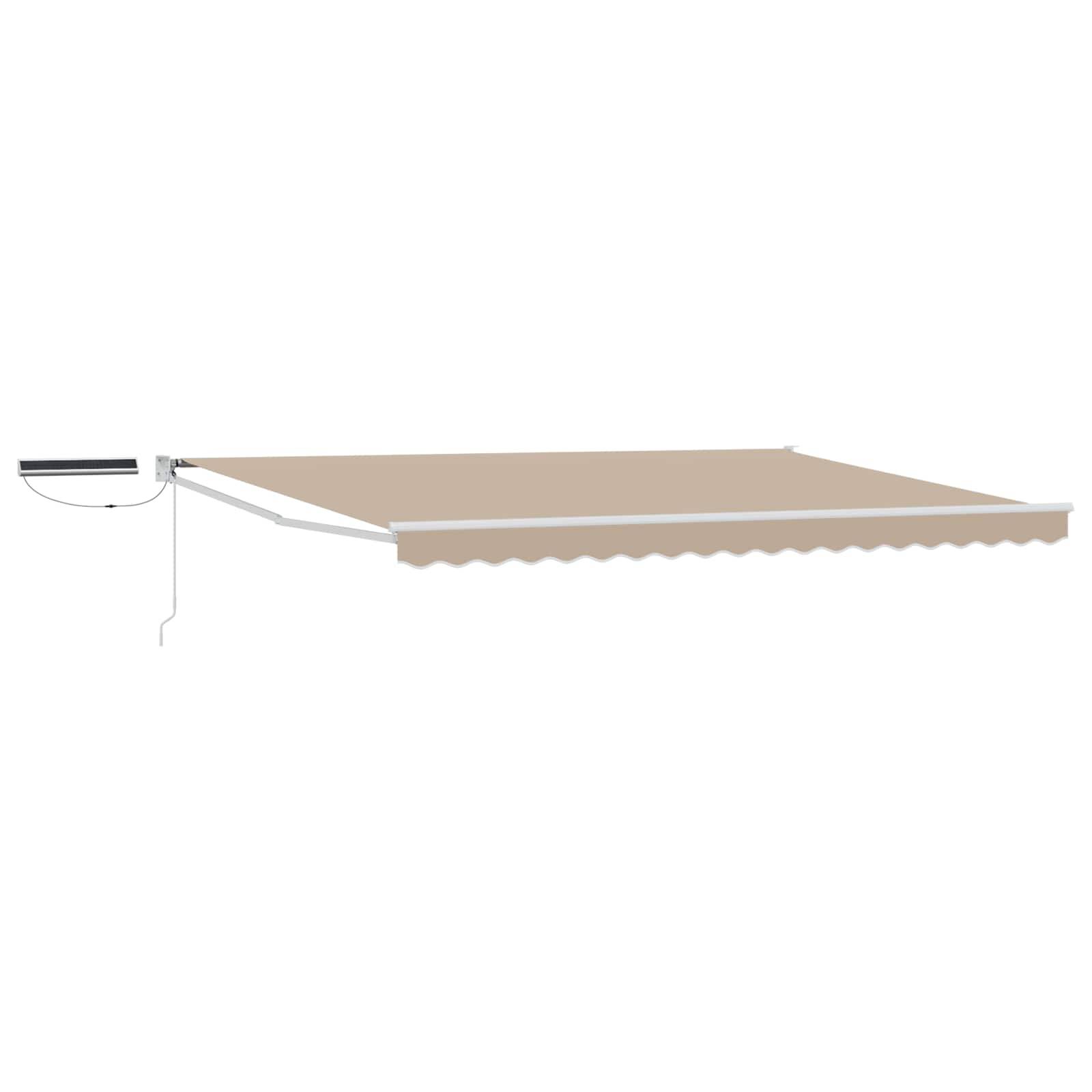 ComfortXL - Store banne électrique alu polyester terrasse motorisé solaire beige blanc 4x3m - ComfortXL Outdoor Living - Image 2