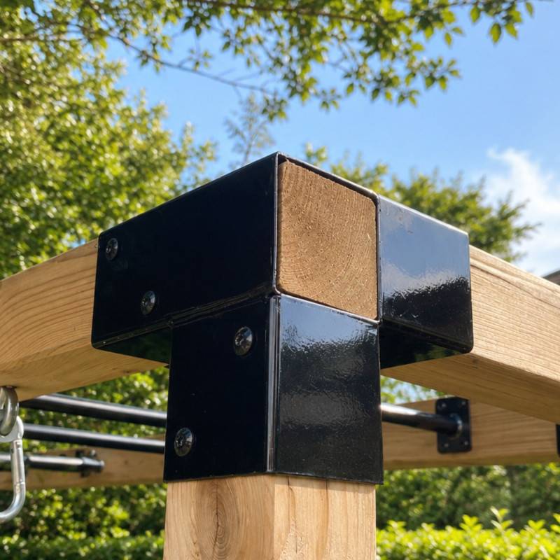 Soulet - Aire de jeux multi-activités en bois avec 2 balançoires HECTOR - Image 7