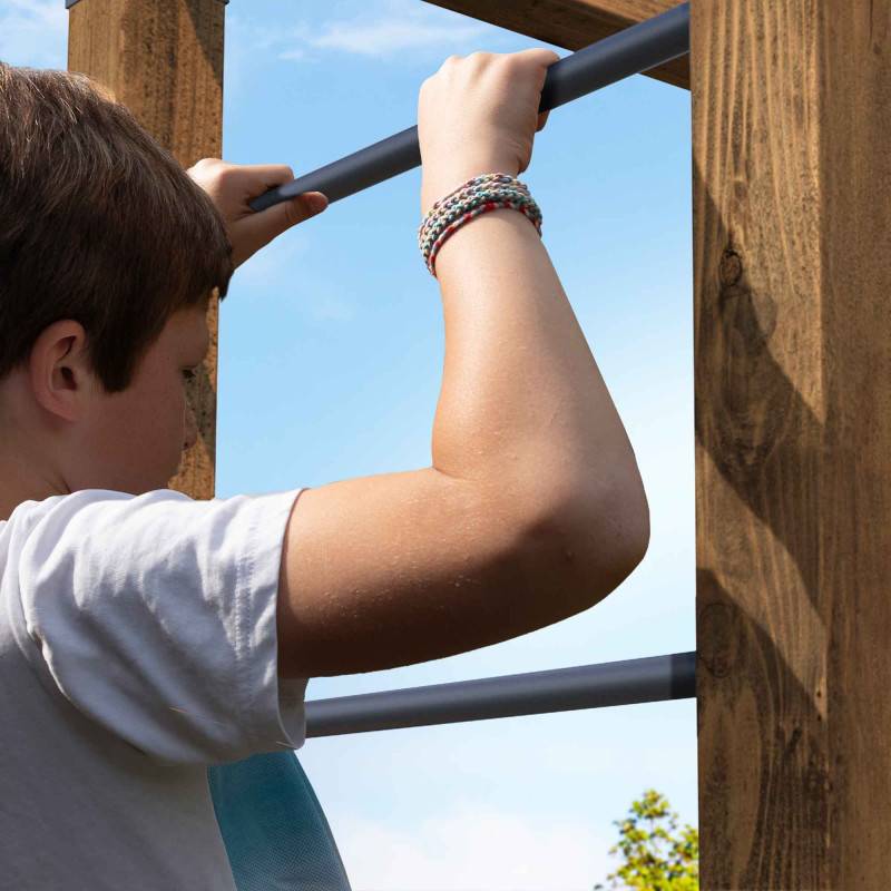 Soulet - Aire de jeux multi-activités en bois avec 2 balançoires HECTOR - Image 6