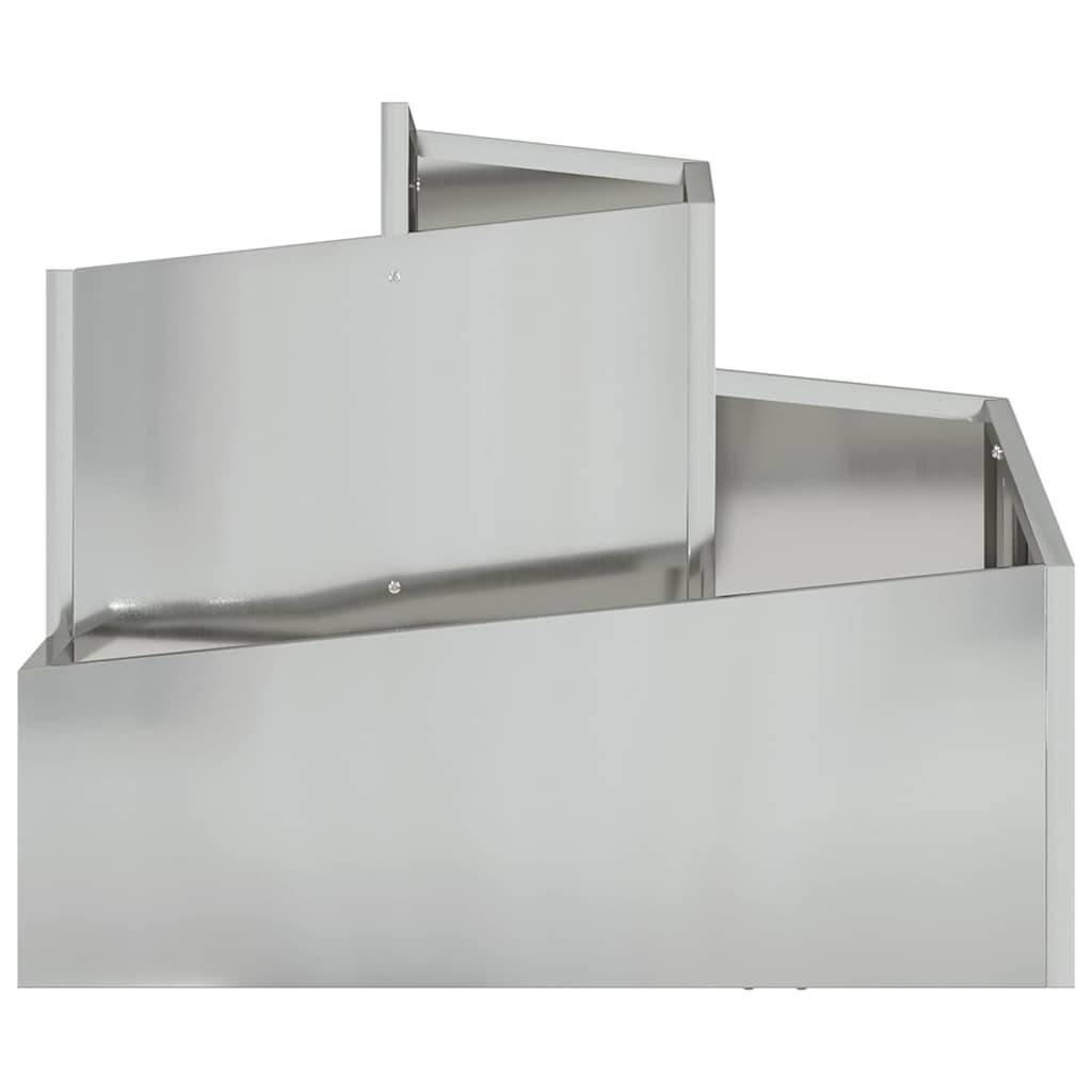 Maison Chic - Cache-pot, Pot De Fleurs Argent 60 x 60 x 50 cm Acier galvanisé g345 - Image 4