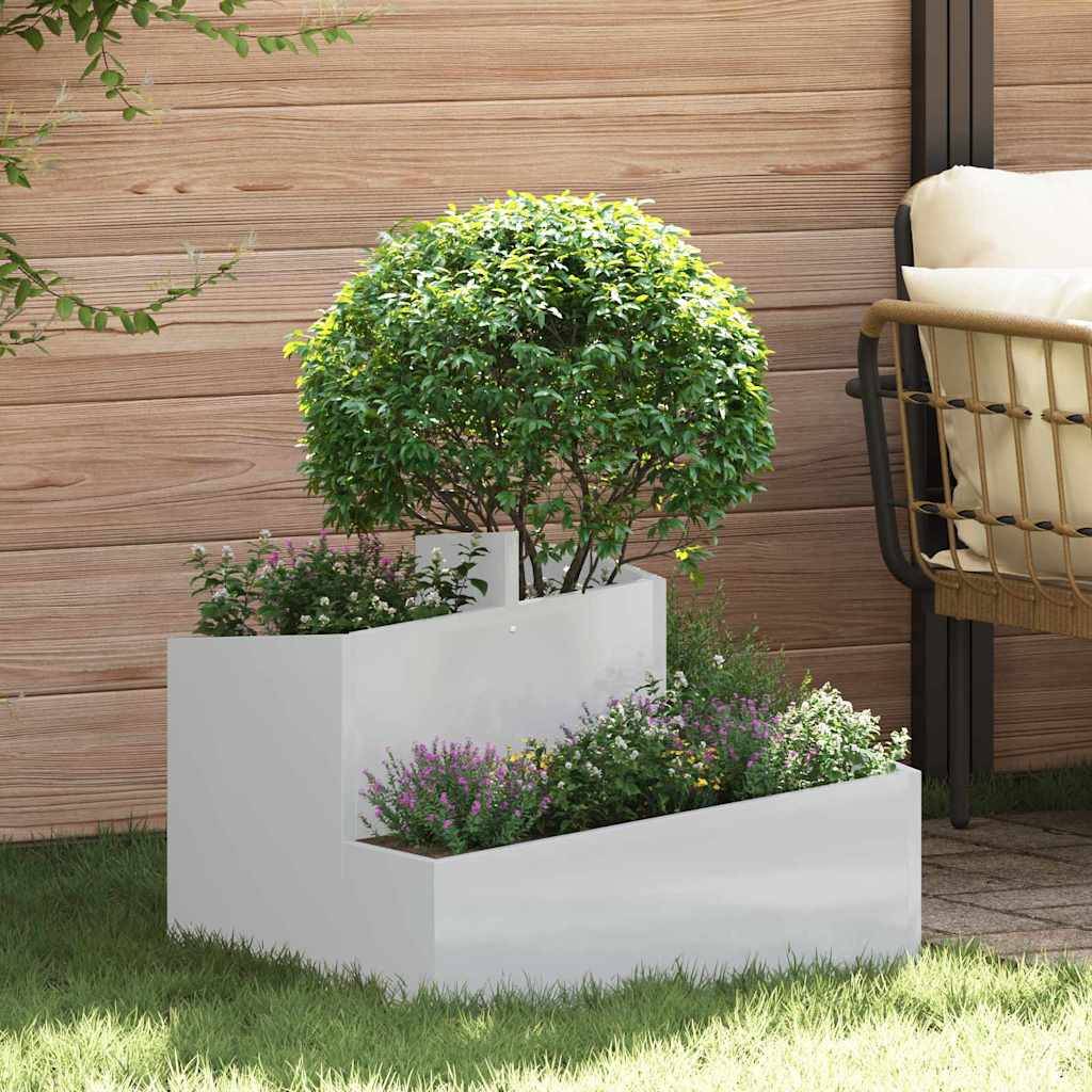 Maison Chic - Cache-pot, Pot De Fleurs Argent 60 x 60 x 50 cm Acier galvanisé g345 - Image 2