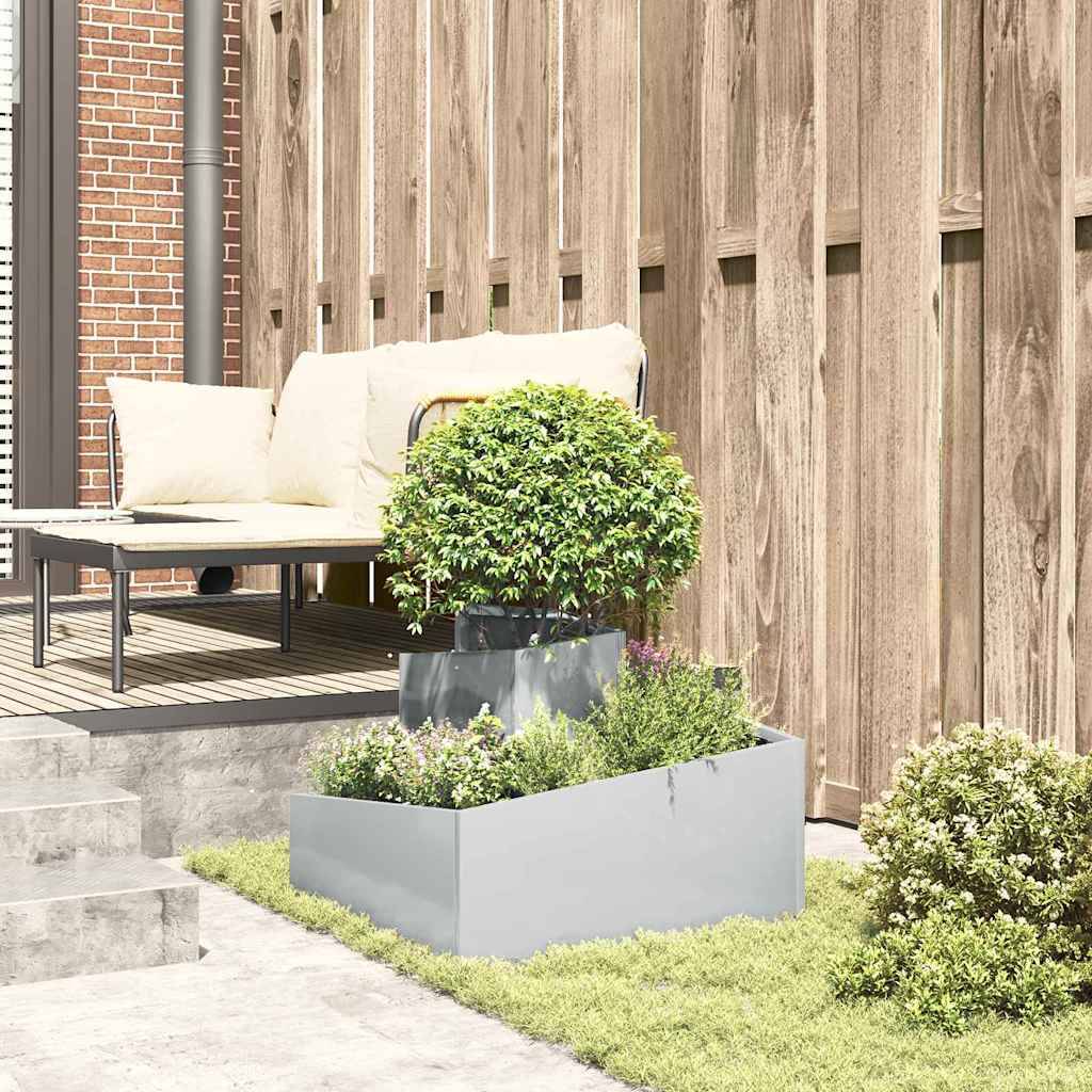 Maison Chic - Cache-pot, Pot De Fleurs Argent 60 x 60 x 50 cm Acier galvanisé g345 - Image 3