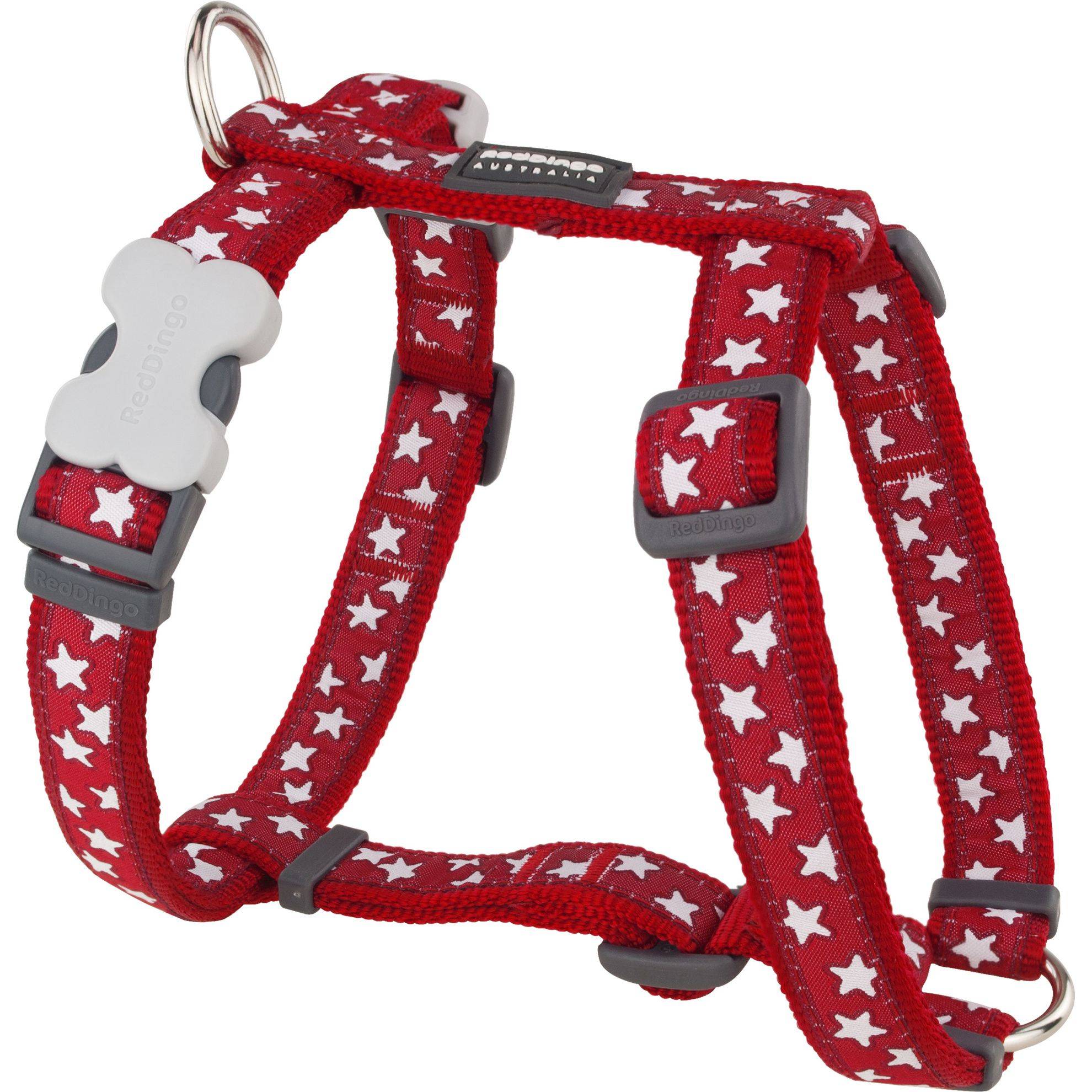 Harnais chien Red Dingo Fantaisie rouge motifs étoiles Taille : T1 RED DINGO