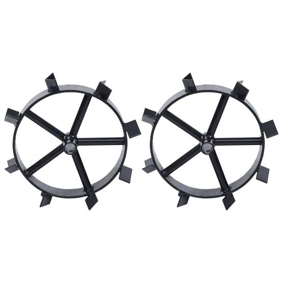 Roues pour motoculteur métal noir 34 x 34 cm - PANGIVO - Image 3