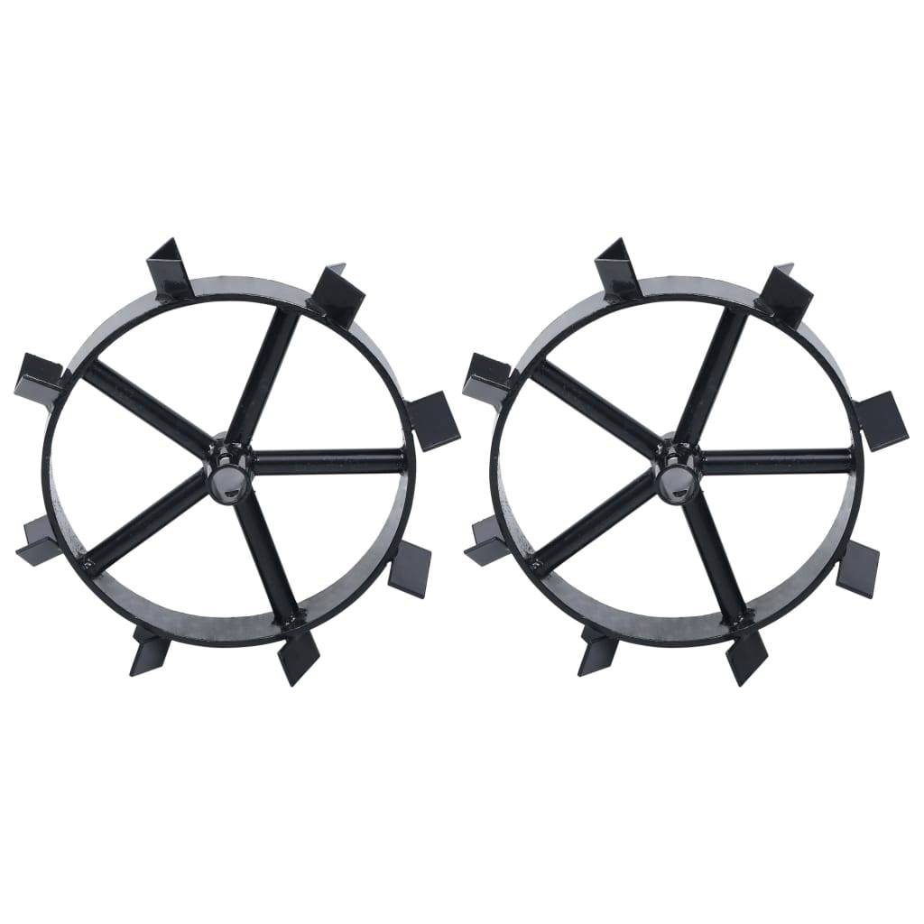 Roues pour motoculteur métal noir 34 x 34 cm - PANGIVO - Image 3