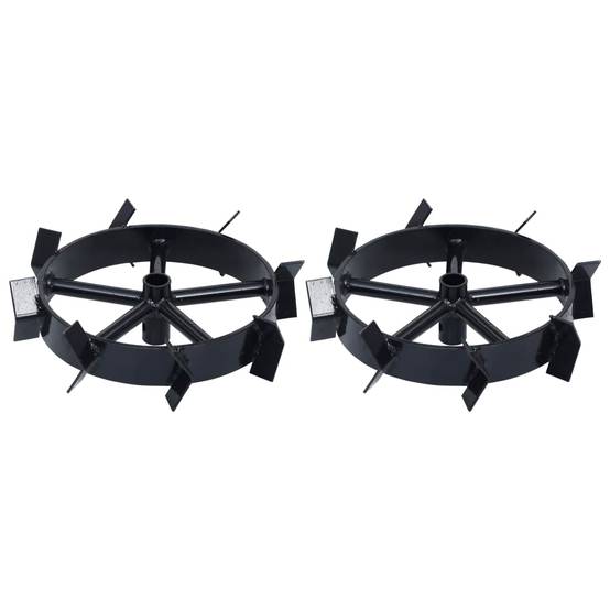 Roues pour motoculteur métal noir 34 x 34 cm - PANGIVO - Image 4