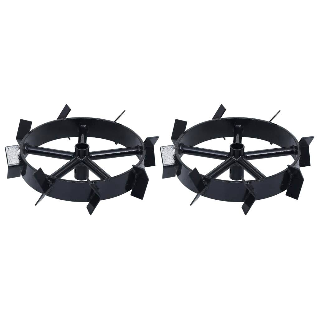 Roues pour motoculteur métal noir 34 x 34 cm - PANGIVO - Image 4