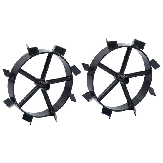 Roues pour motoculteur métal noir 34 x 34 cm - PANGIVO - Image 2