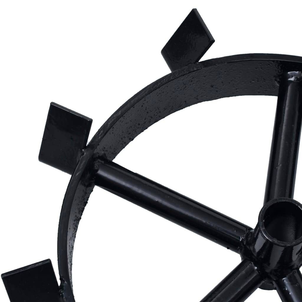 Roues pour motoculteur métal noir 34 x 34 cm - PANGIVO - Image 6