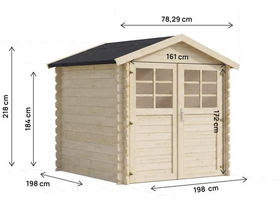 Abri De Jardin En Bois "beaumont" - 4.48 M² - 223 X 201 Cm - 28 Mm -habitat Et Jardin - Image 3