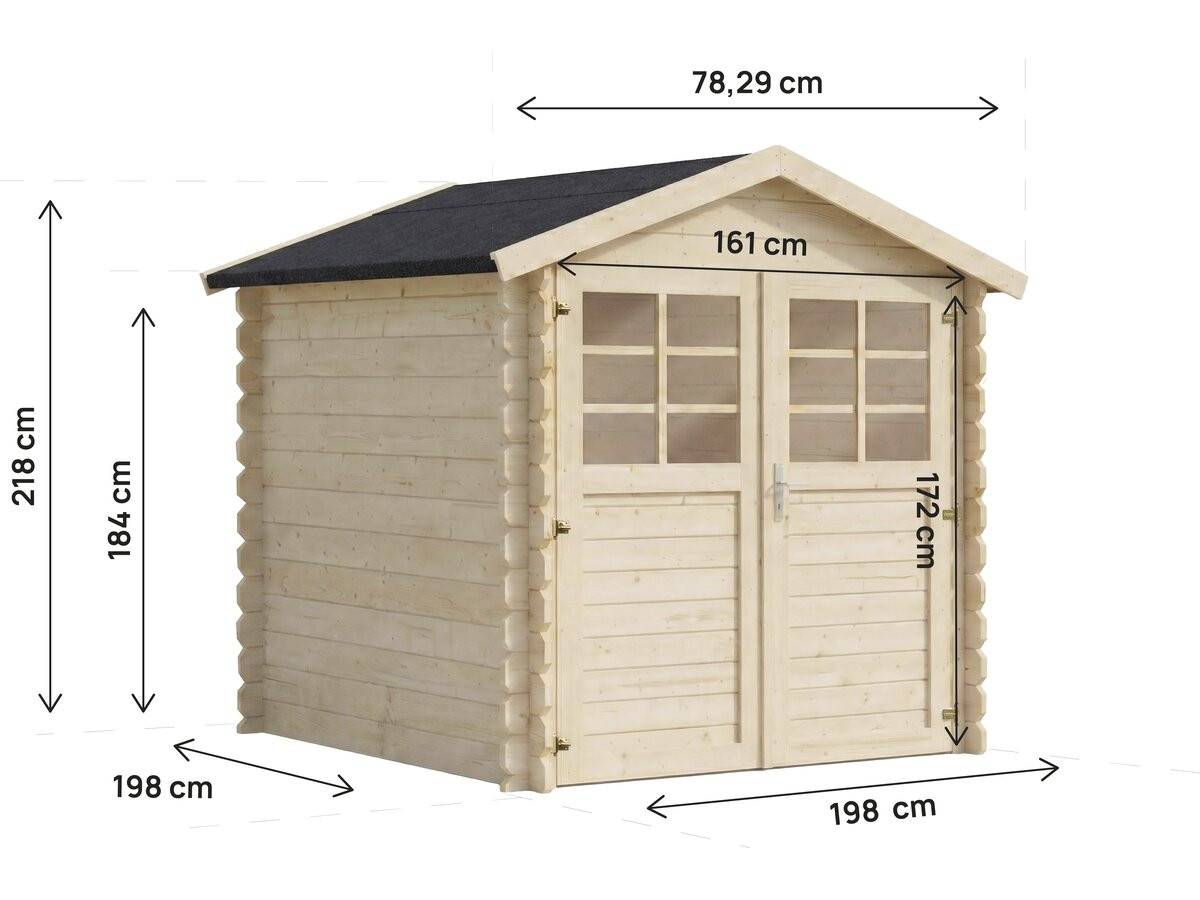 Abri De Jardin En Bois "beaumont" - 4.48 M² - 223 X 201 Cm -  28 Mm -habitat Et Jardin - Image 3