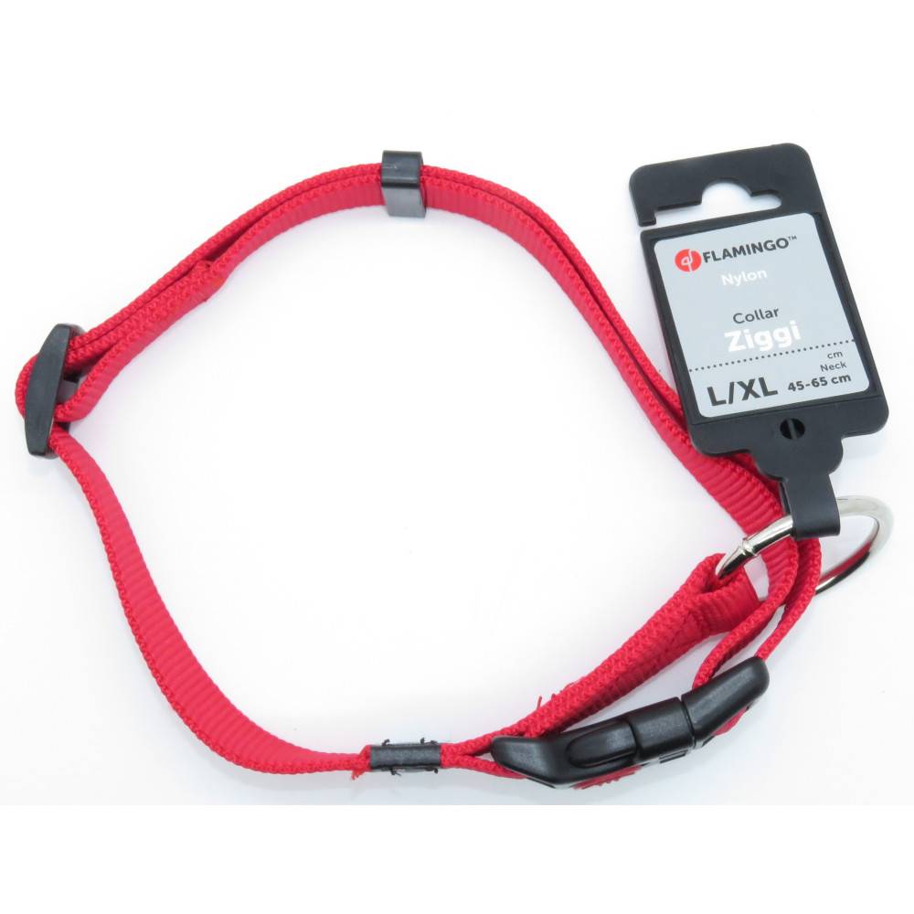 Collier Ziggi rouge 45 -65 cm 25 MM  taille L pour chien - Image 1
