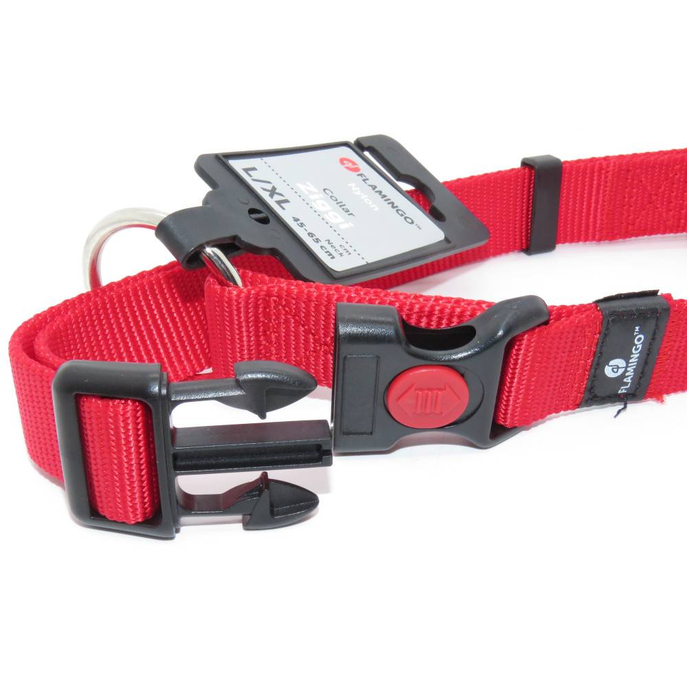Collier Ziggi rouge 45 -65 cm 25 MM  taille L pour chien - Image 3