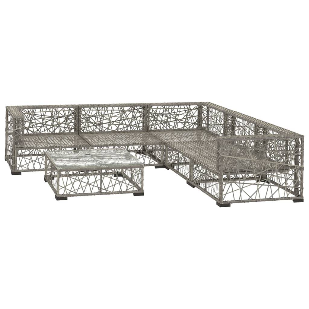 Vidaxl - Salon de jardin 6 pcs avec coussins résine tressée gris vidaXL 46809 - Image 4