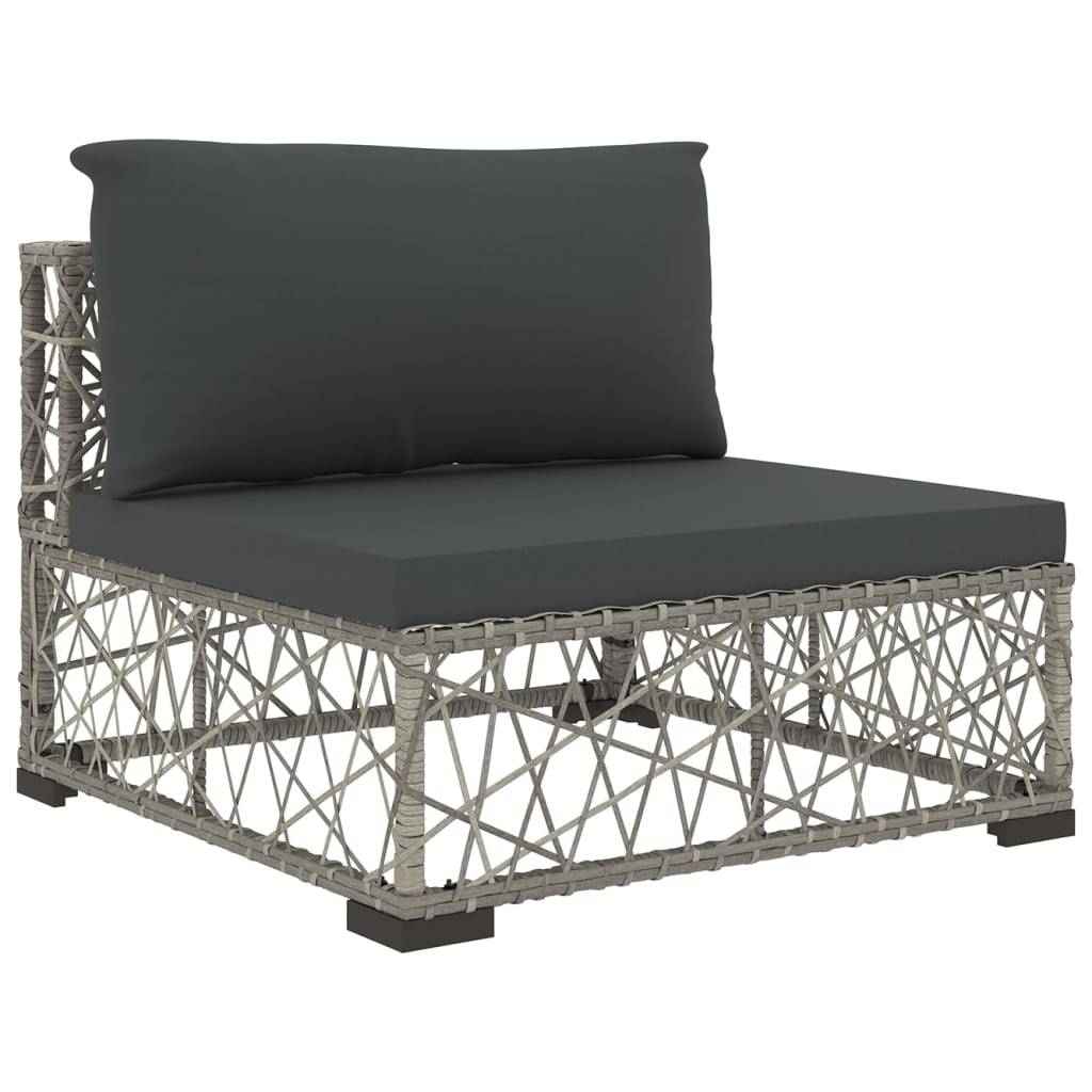 Vidaxl - Salon de jardin 6 pcs avec coussins résine tressée gris vidaXL 46809 - Image 6