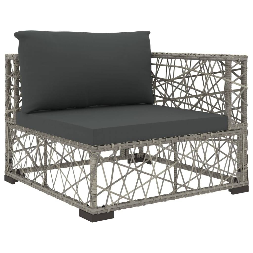 Vidaxl - Salon de jardin 6 pcs avec coussins résine tressée gris vidaXL 46809 - Image 5