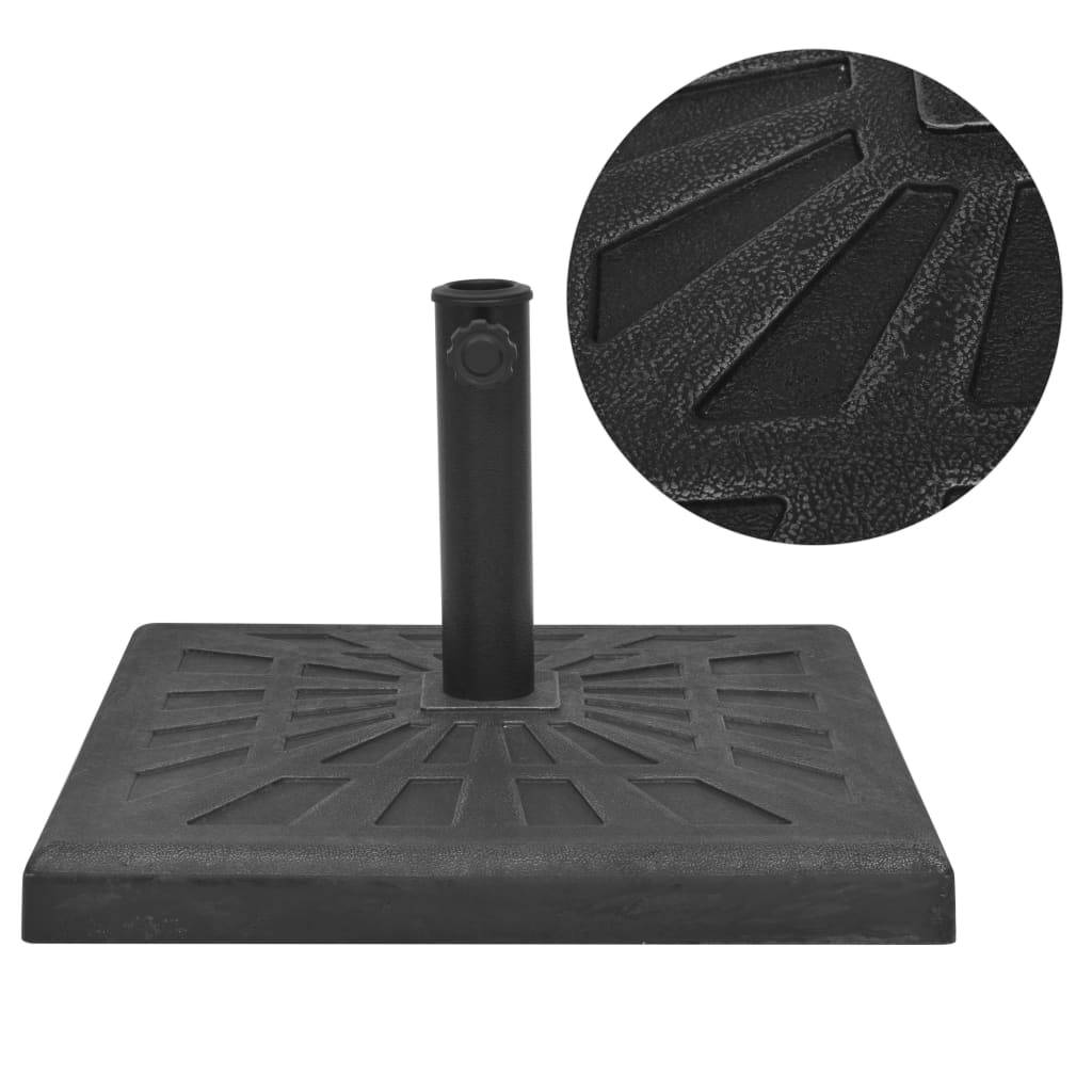 Vidaxl - Base carrée de parasol Résine Noir 12 kg vidaXL 43660 - Image 1