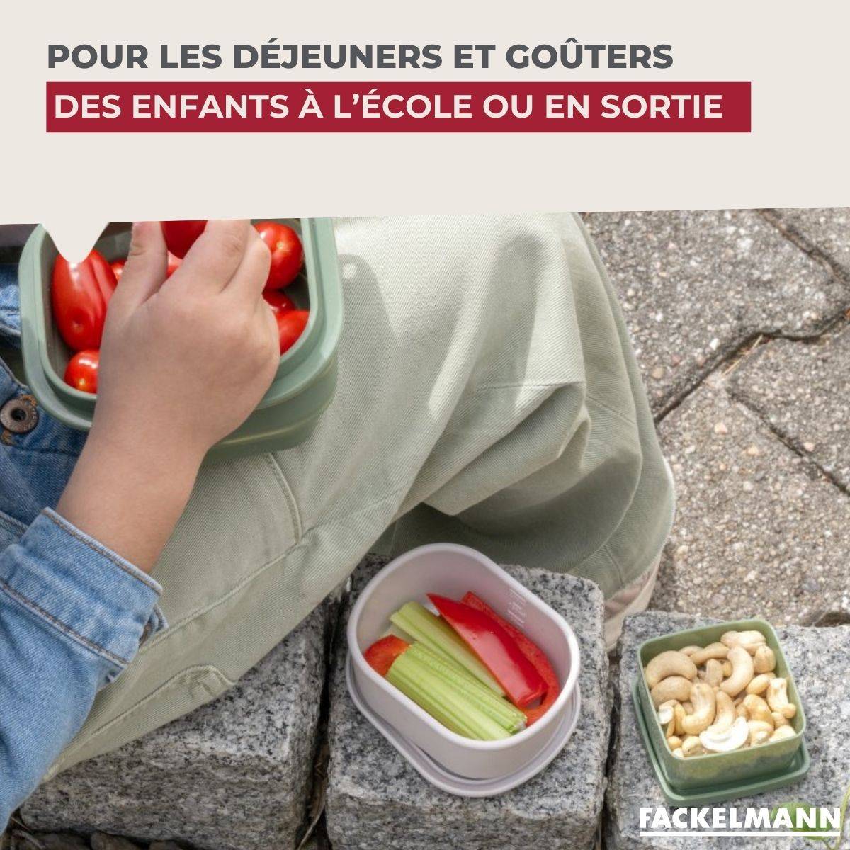 Lot de 2 lunchbox 500ml avec 2 ustensiles de cuisine Fackelmann Storage - Image 5