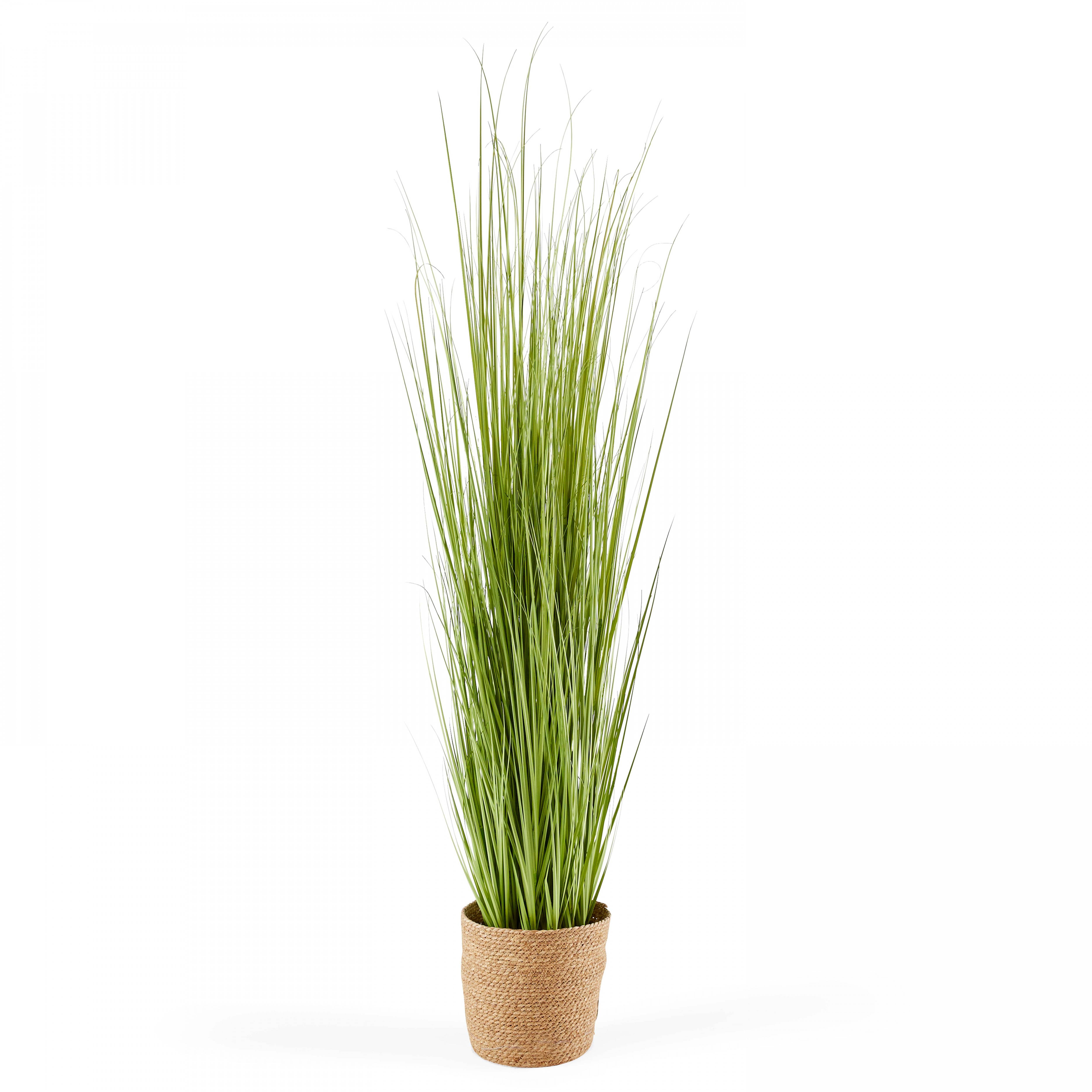 Oviala - Plante artificielle herbe folle en pvc vert - Oviala - Image 3