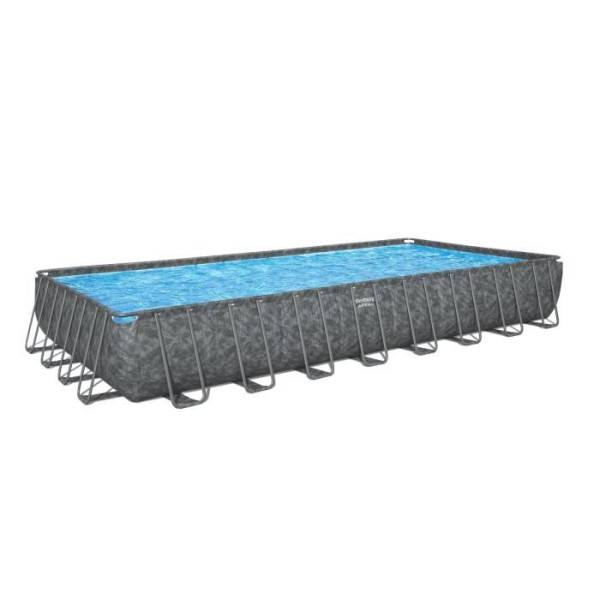 Bestway - Kit piscine hors sol tubulaire BESTWAY - APX 365 - 956 x 488 x 132 cm - Rectangulaire (Filtre a sable, 500g polysphere, échelle - Image 3