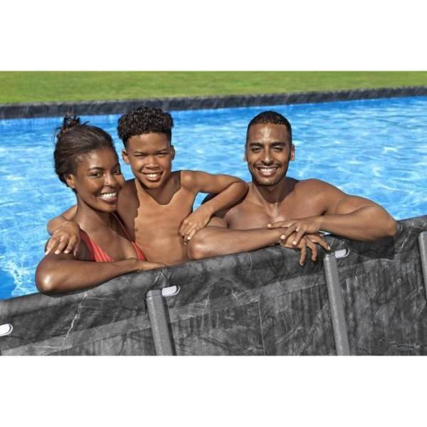 Bestway - Kit piscine hors sol tubulaire BESTWAY - APX 365 - 956 x 488 x 132 cm - Rectangulaire (Filtre a sable, 500g polysphere, échelle - Image 4