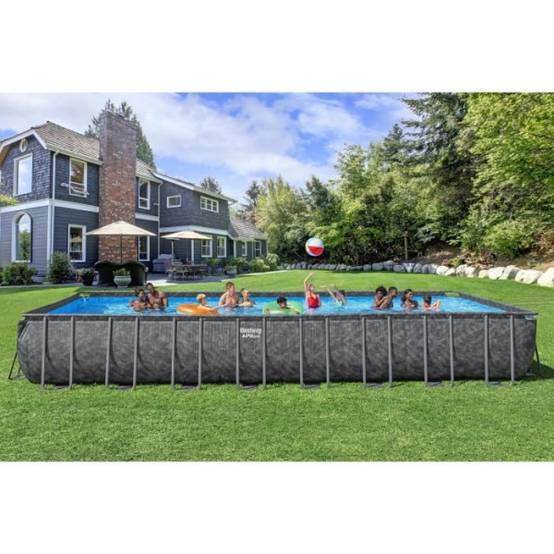 Bestway - Kit piscine hors sol tubulaire BESTWAY - APX 365 - 956 x 488 x 132 cm - Rectangulaire (Filtre a sable, 500g polysphere, échelle - Image 2