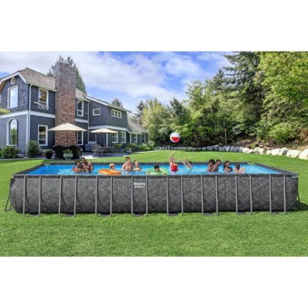 Bestway - Kit piscine hors sol tubulaire BESTWAY - APX 365 - 956 x 488 x 132 cm - Rectangulaire (Filtre a sable, 500g polysphere, échelle - Image 2