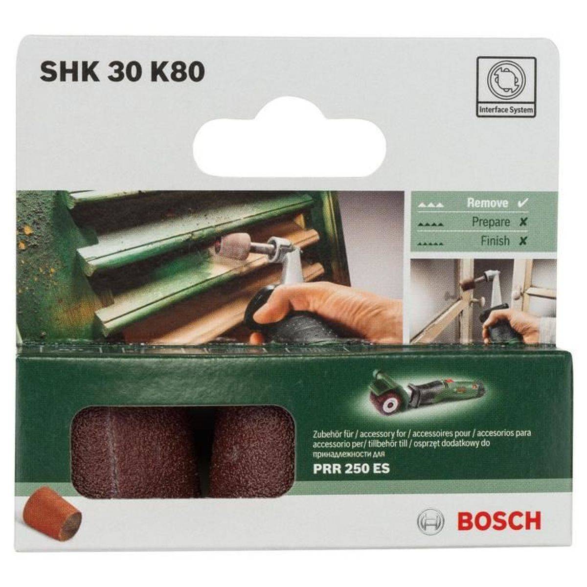 Bosch - Manchon abrasif conique 80 grains 30 mm SHK30 K80 - pour bois, métal, matériaux synthétiques - Bosch - Image 2
