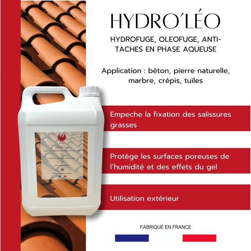 Hydrofuge pour toiture, façade et terrasses HYDRO LEO - 5 L - Image 2